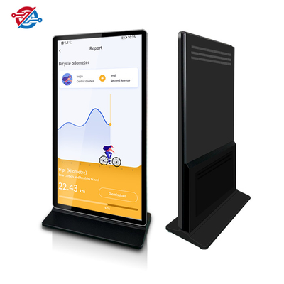 Дисплей крытой рекламы LCD цифровой обновление сети положения 75 дюймов