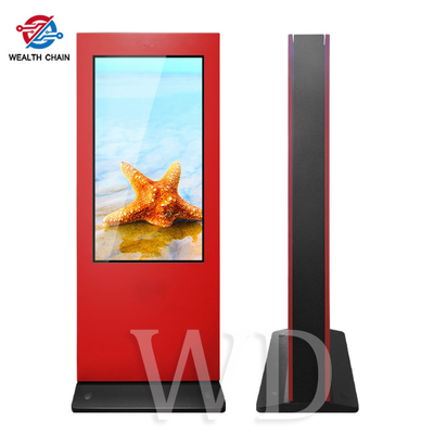 Яркий красный Freestanding Signage 3000nits LCD для на открытом воздухе всепогодной рекламы