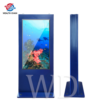 Яркость экрана тотема WIFI 2.4G Bluetooth 5,0 Signage LCD цифров сини военно-морского флота на открытом воздухе регулируемая